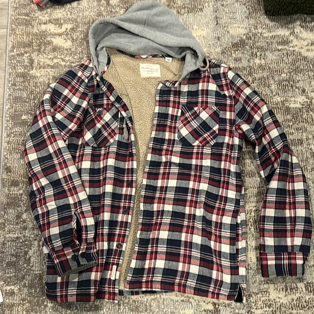 Vintage flannel with faux fur